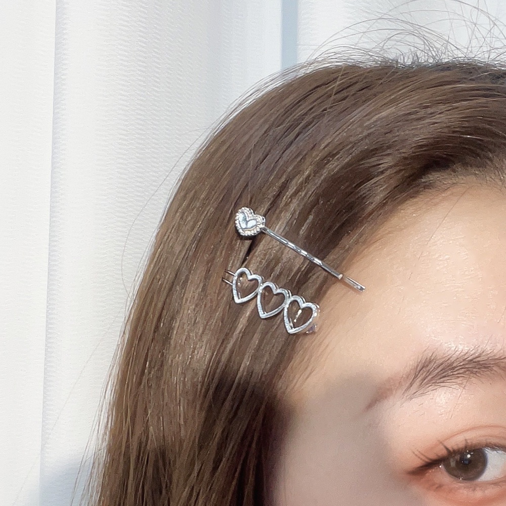 Jepit Rambut Sederhana Set Korea INS Style Hair Pin Sweet love Hair Clip Hiasan Kepala BB Jepitan Gadis Wanita Elegan Aksesoris Rambut Wanita Populer