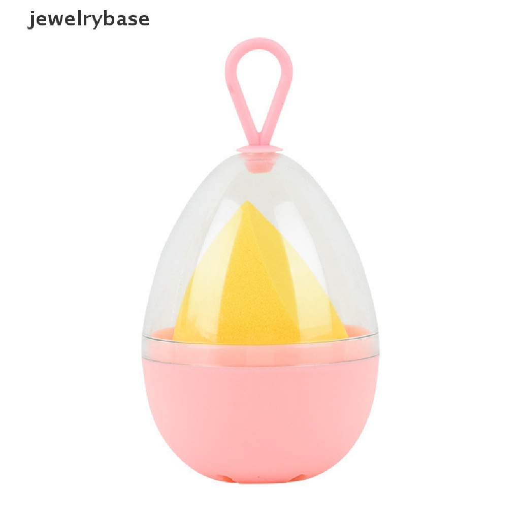 [jewelrybase] Puffs Transparan Kosong Kotak Pengeringan Tempat Penyimpanan Portable Spons Berdiri Kosmetik Butik