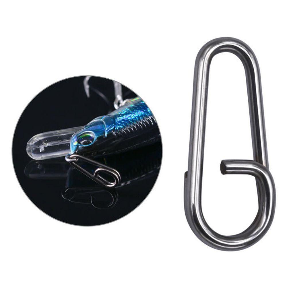 TOP Memancing Gantung Snap Baru Kualitas Tinggi Kunci Cepat Stainless Steel Tahan Lama Oval Split Rings