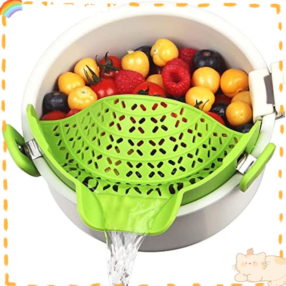 Solighter Saringan Dapur Cuci Aksesoris Filter Air Colander Drainer Draining Cairan Berlebihan