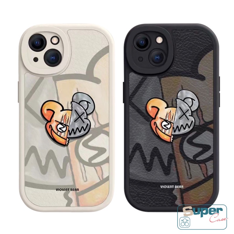 Casing Soft Case Redmi 10 10C 9 10A 9A 9C 9T Note 11s 10 11 10s 10Pro 9 8 9Pro 9s 8Pro 11Pro+POCO X3 NFC Pro M3 Mi 12 11 Lite 11T Trendy Merek Violent Bear Kartun Tpu Belakang Sarung