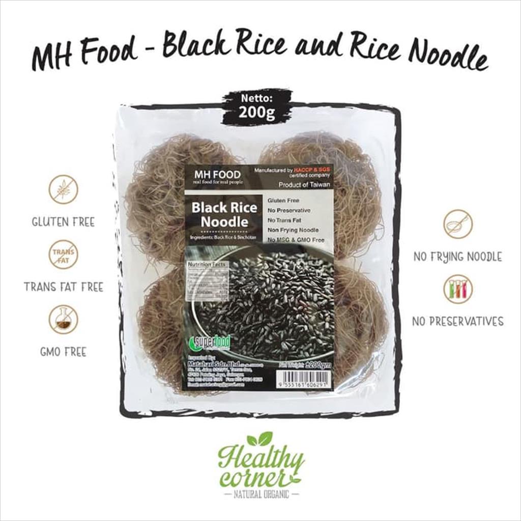 

Black Rice Noodle Healthy Gluten Free Mie 200 gr - MH Food