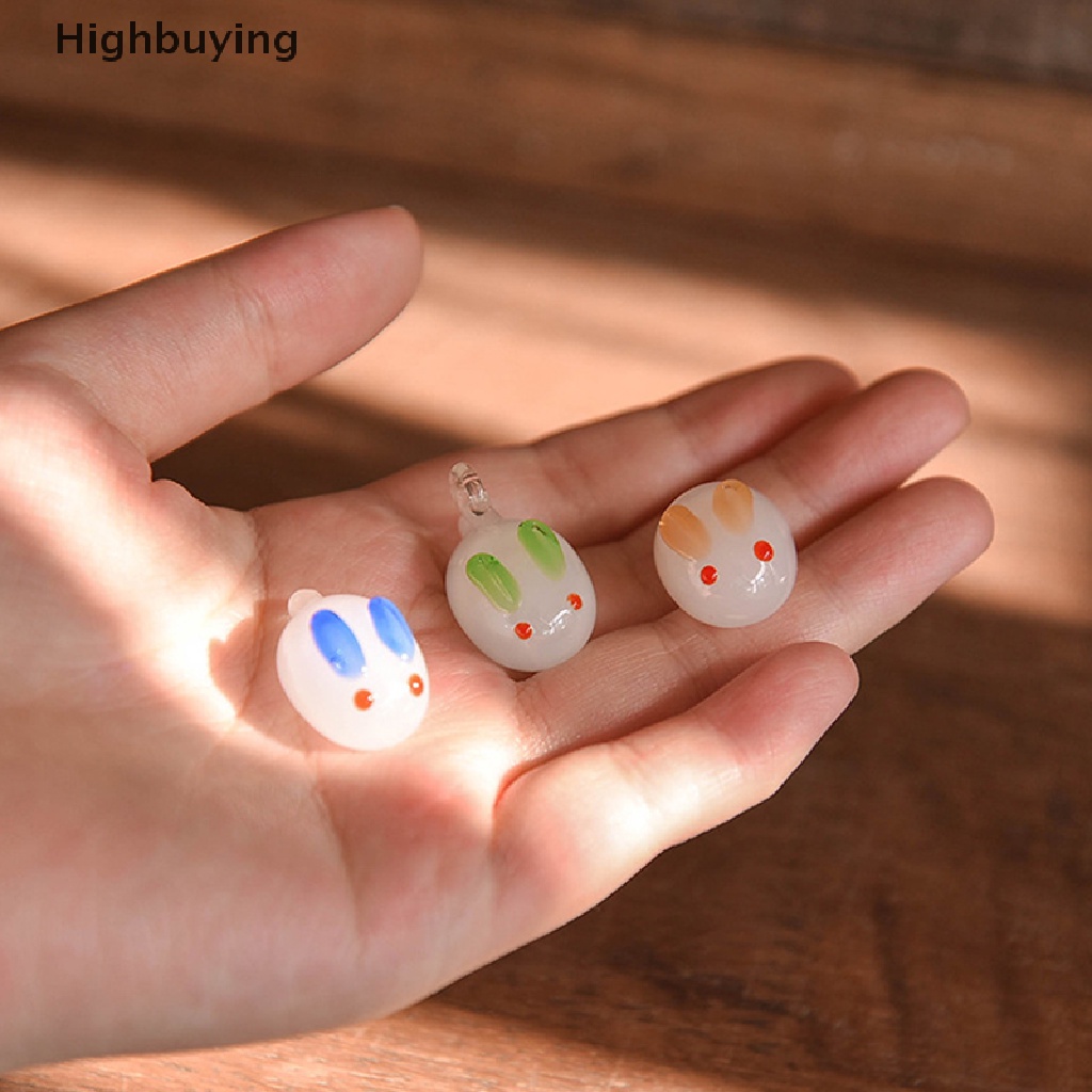 Hbid 5pcs Manik-Manik Longgar Kaca Lampwork Bentuk Kelinci Handmade Untuk Membuat Perhiasan Temuan Kerajinan DIY Glory