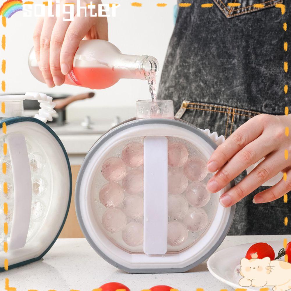 Solighter Ice Ball Maker Kettle Bar Whiskey Cocktail Sphere Round Ball Cetakan Es Krim Ice Ball Maker