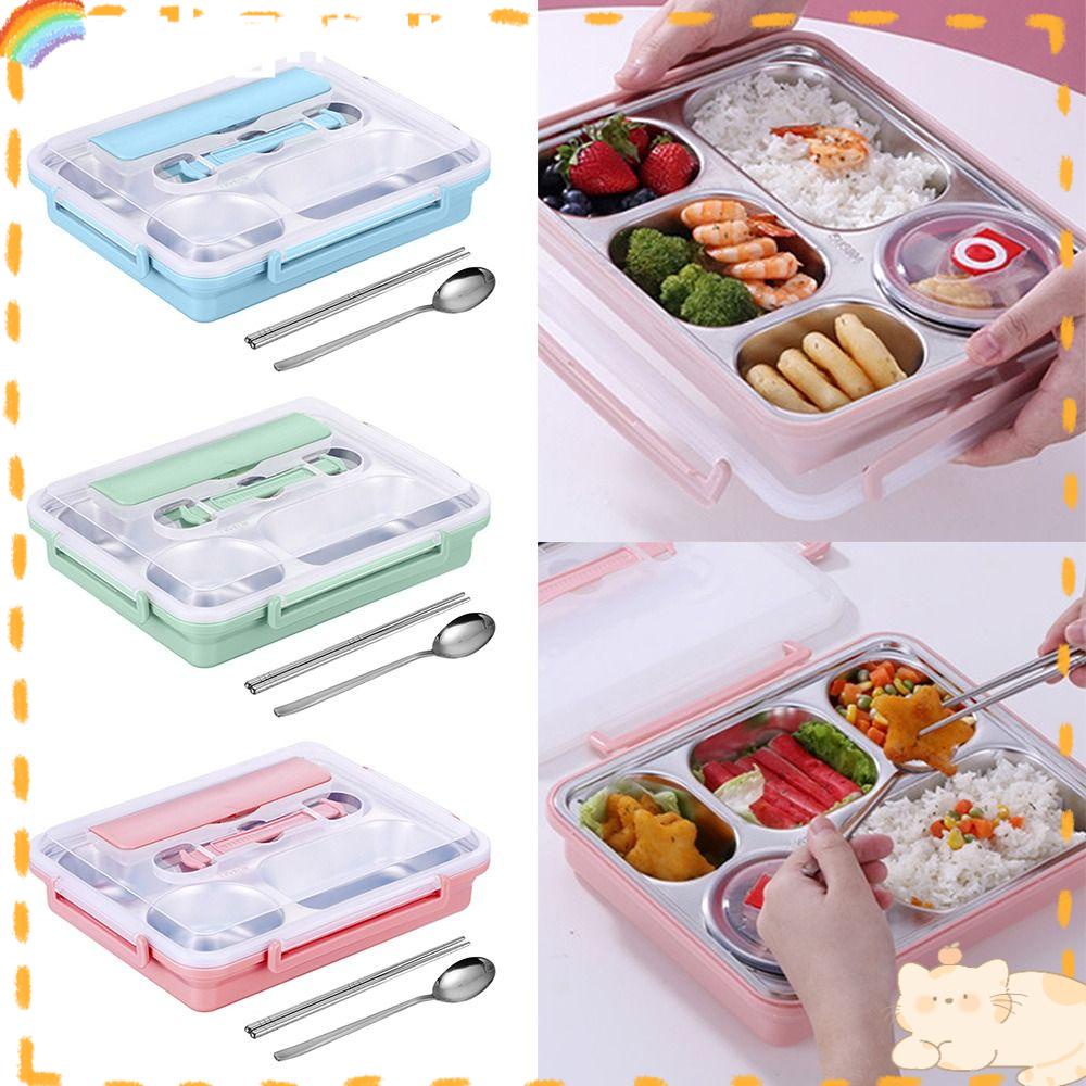 Solighter Lunch Box Portable Untuk Pelajar Pekerja Kantor Kotak Penyimpanan Wadah Buah Makanan