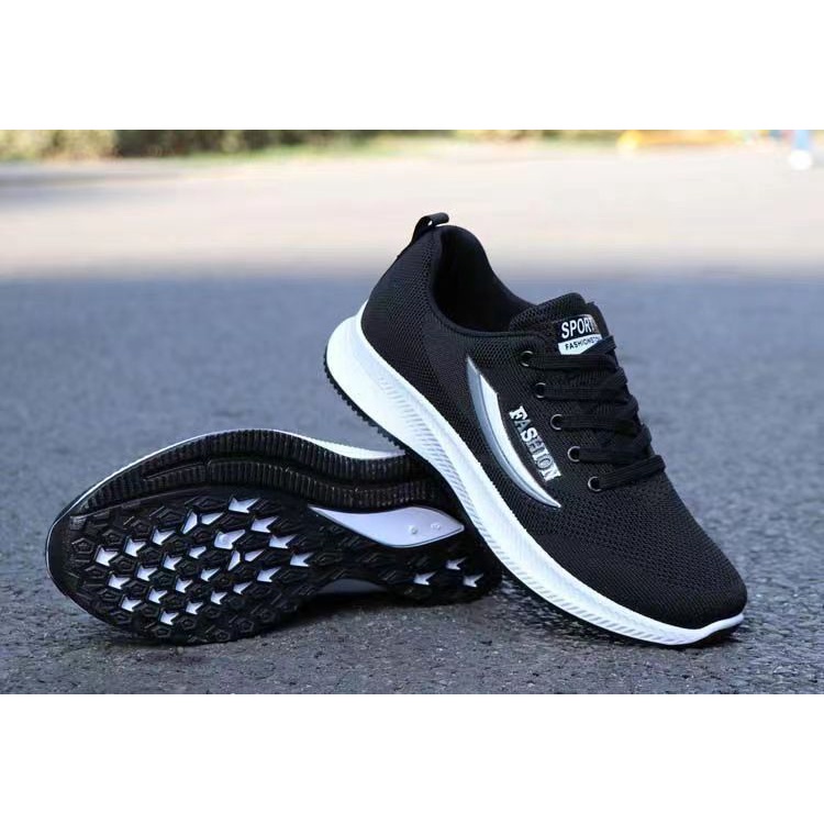 SHOEGALLERY LV0246 Sepatu Import Sneakers Sport Pria Import/Sepatu Hitam Fashion 2 Warna