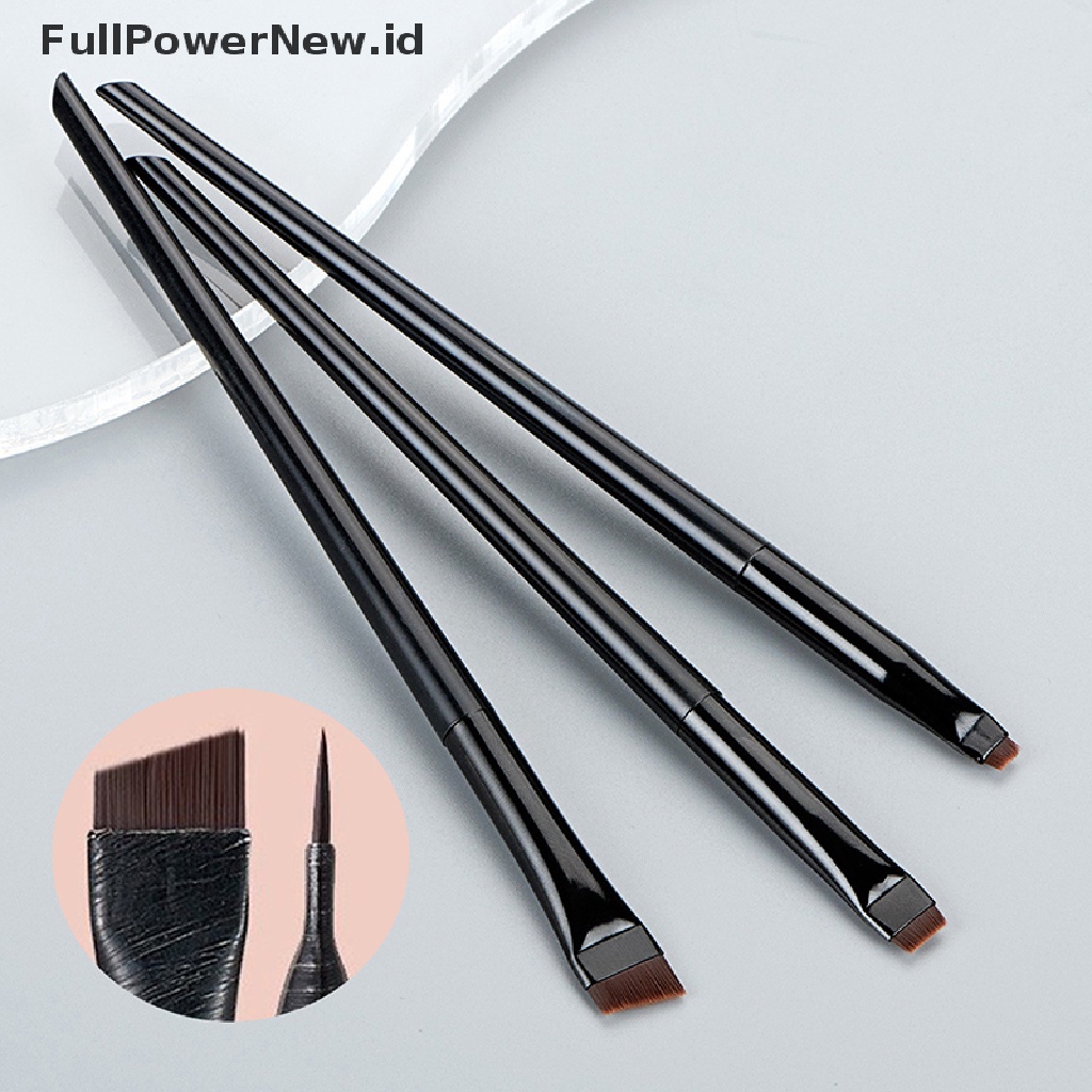 Power 3Pcs Brush Makeup Eye Brow Eyeliner Pen Pensil Alis Brush Alat Makeup Alis ID