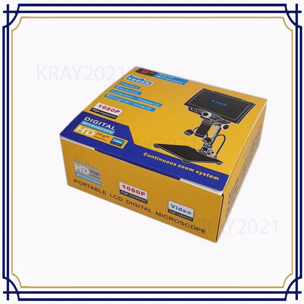Mikroskop Digital 12MP 1600X dengan Monitor &amp; Metal Stand - G1600