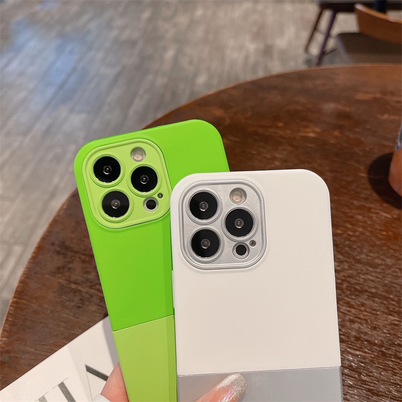 Casing Bentuk Kotak Mix Warna Untuk iPhone 14Pro Max 13 Pro Max12 11 X Xs Max XR Case Soft Back Cover