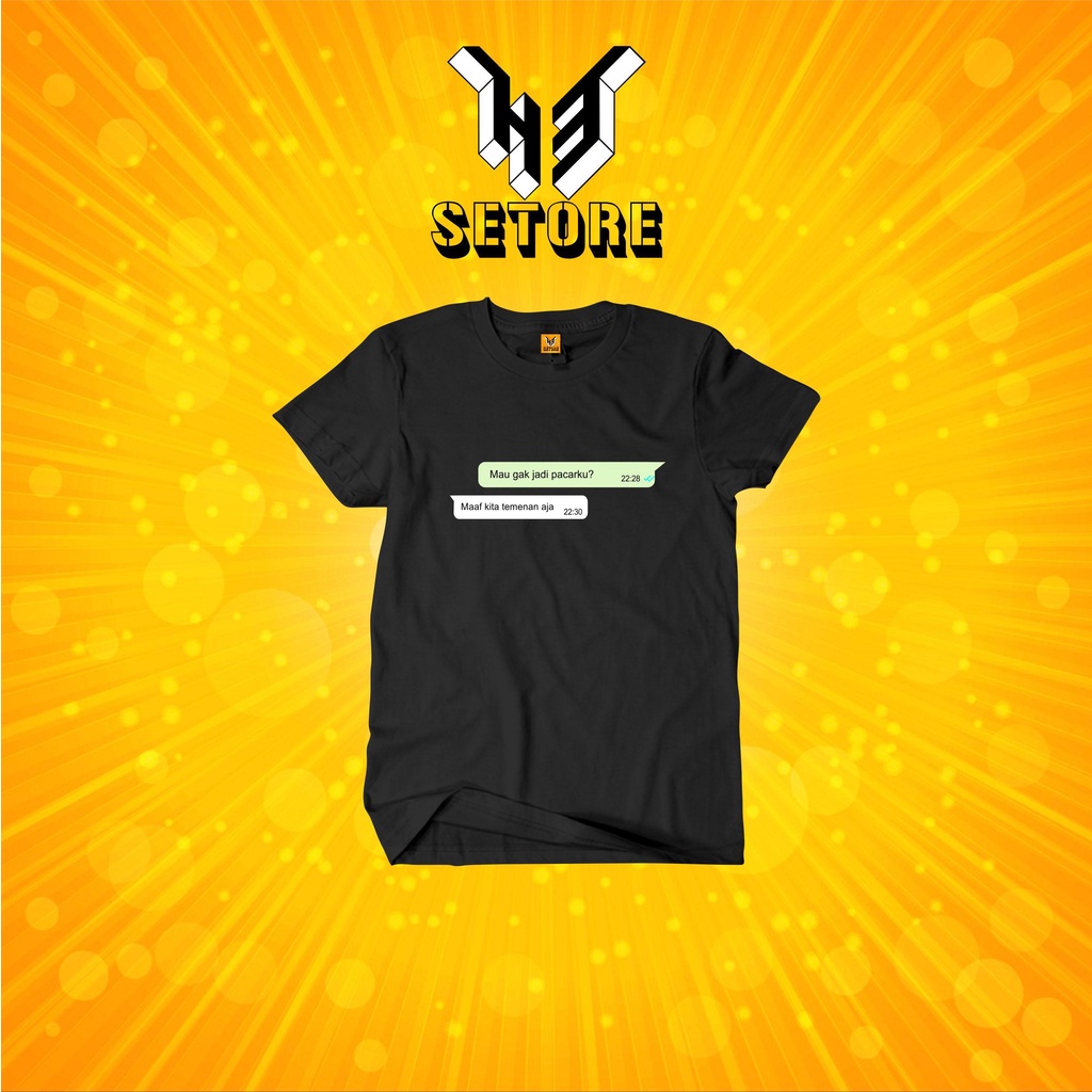 Kaos Baju KATA UNIK Custom WHATSAPP CHAT PACAR Kaos Distro