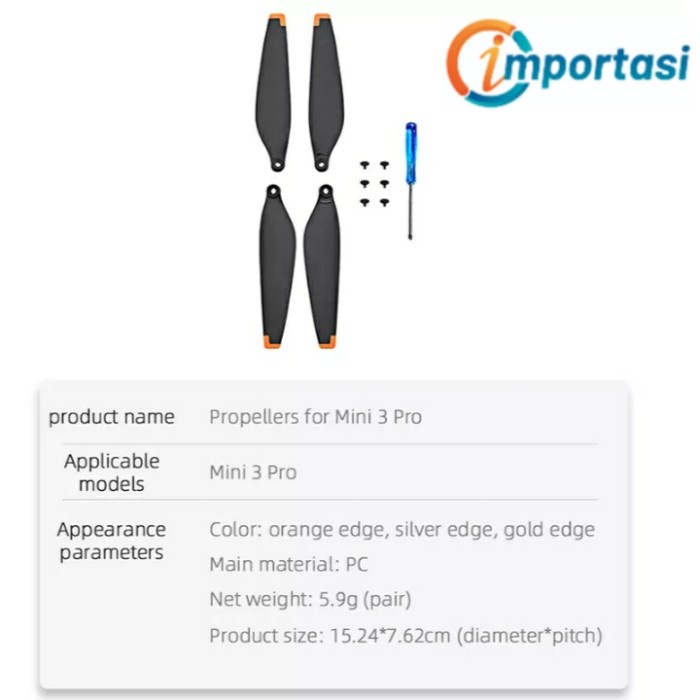 Propeller DJI MINI 3 PRO 6030 Baling-Baling Low Noise Replacement Part