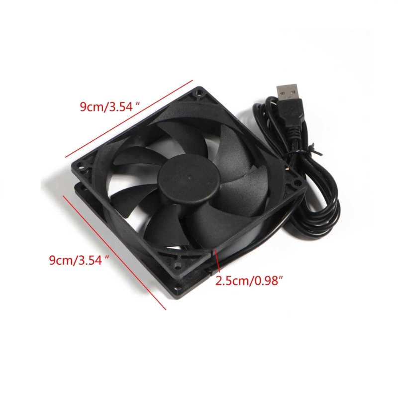 Bt 5V Konektor USB PC Fan Cooler Heatsink Exhaust Kipas Pendingin CPU 90x90mm 9025