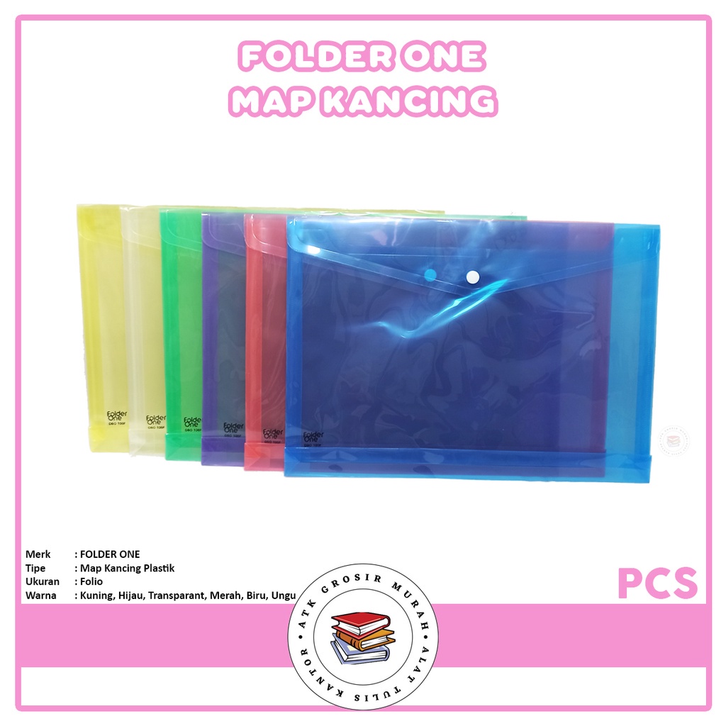 

FOLDER ONE - Map Kancing Ukuran Folio - File Folder - Pcs