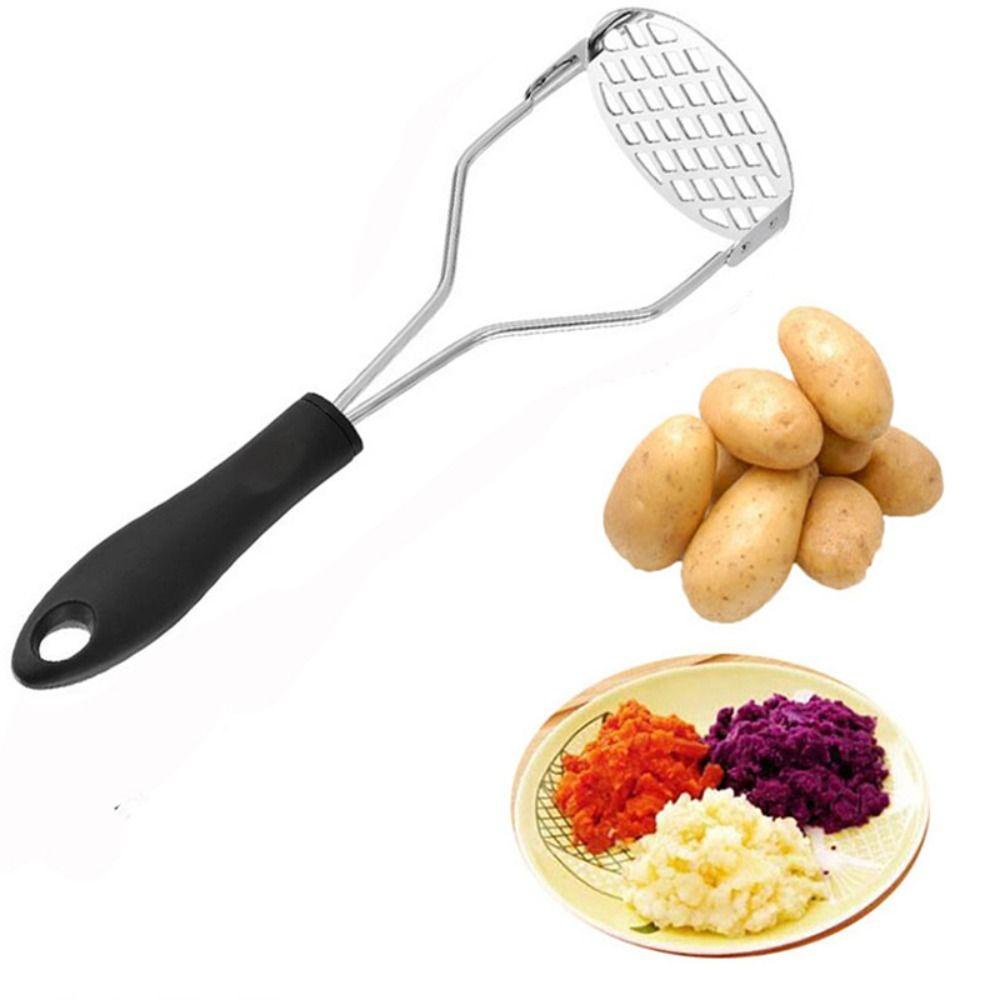 Pineapple Potato Masher New Dengan Gagang Plastik Stainless Steel Gadget Dapur Penghancur Kentang