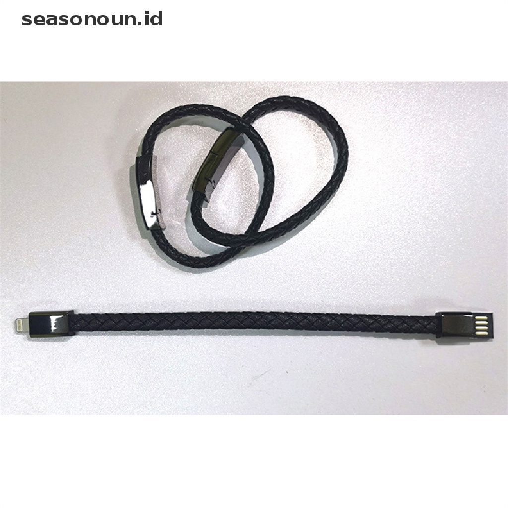 Seasonoun Kabel data usb Creative Bracelet Fast Charging Apple Cocok Untuk vivo Couple Huawei OPPO Android type-c.