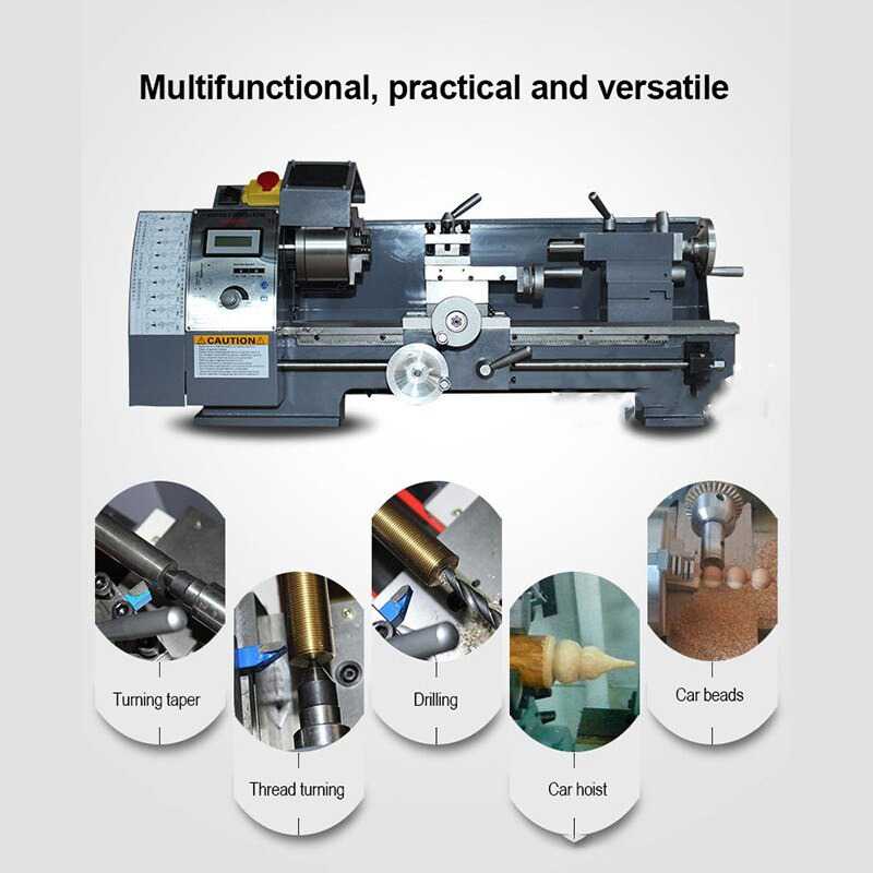 (BISA COD) FTIHSHP GYX Mesin Bubut Kayu Mini Lathe Beads Woodworking 900W - WM210V