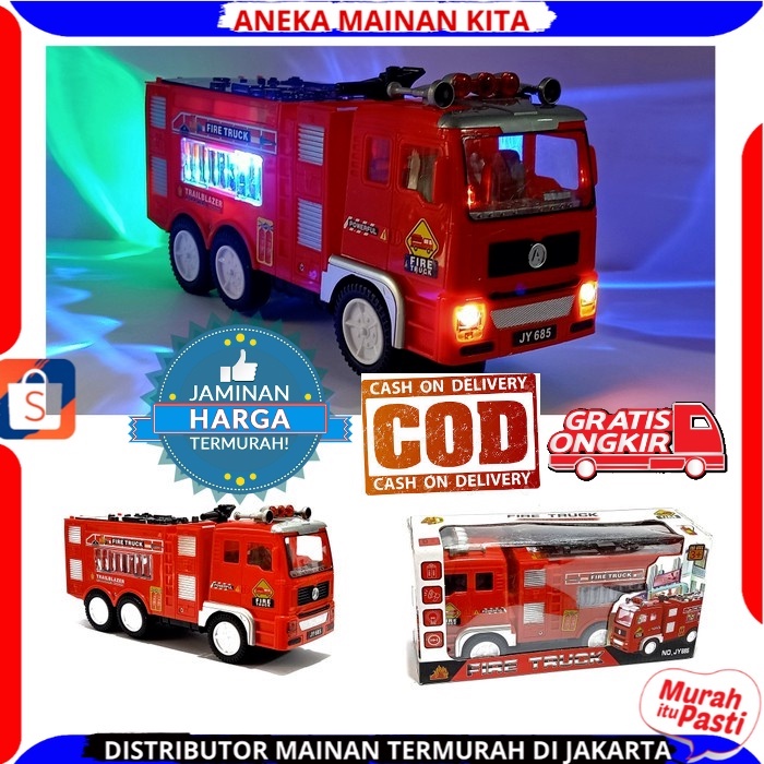 Mainan Anak Mobil Pemadam Kebakaran Bunyi Fire Truck