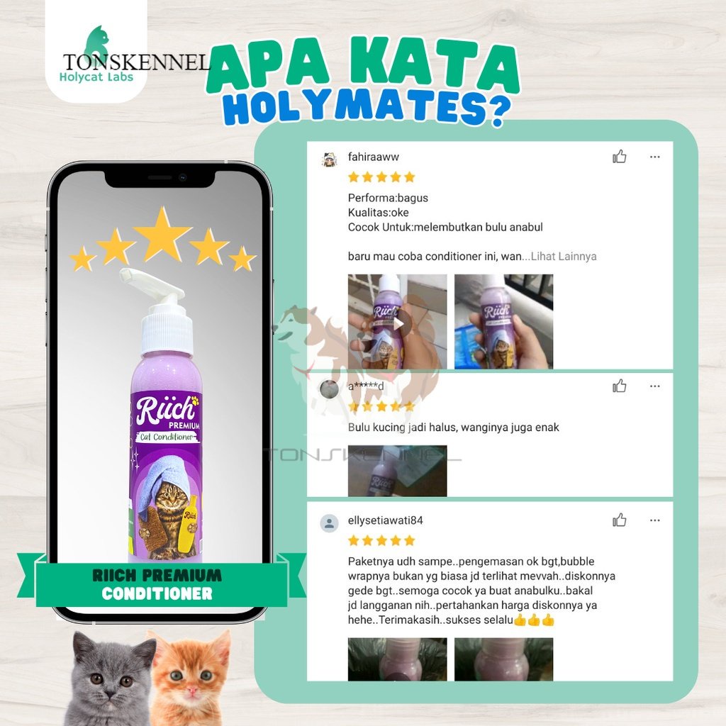 Shampoo Conditioner Kucing Riich Premium 100 ML Royal Care