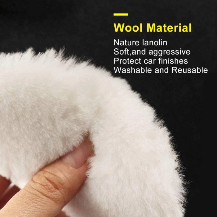 Pad Poles 5 Inch Bodi Mobil Motor Wool Waxing Polisher Polishing Wol