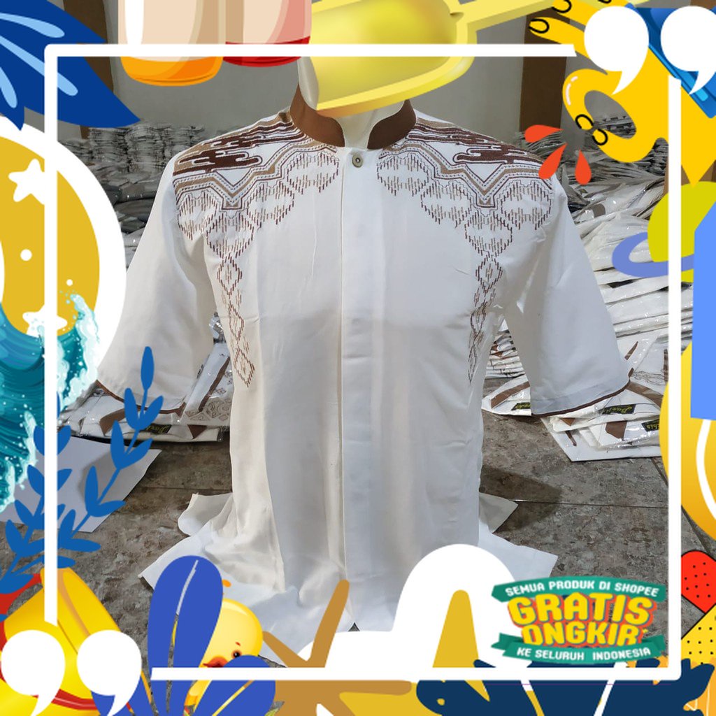 Super Mewah / BAJU KOKO PRIA KEMEJA KOKO BORDIR KOKO KATUN DEWASA
