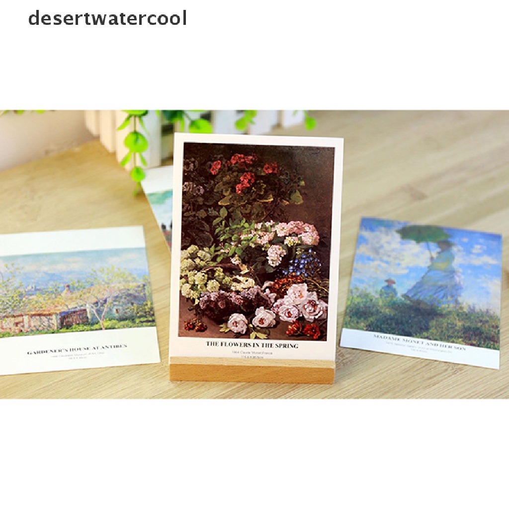 Deid 30lembar/LOT Kartun Claude Monet Postcard vintage Paings Greeg Card Martijn