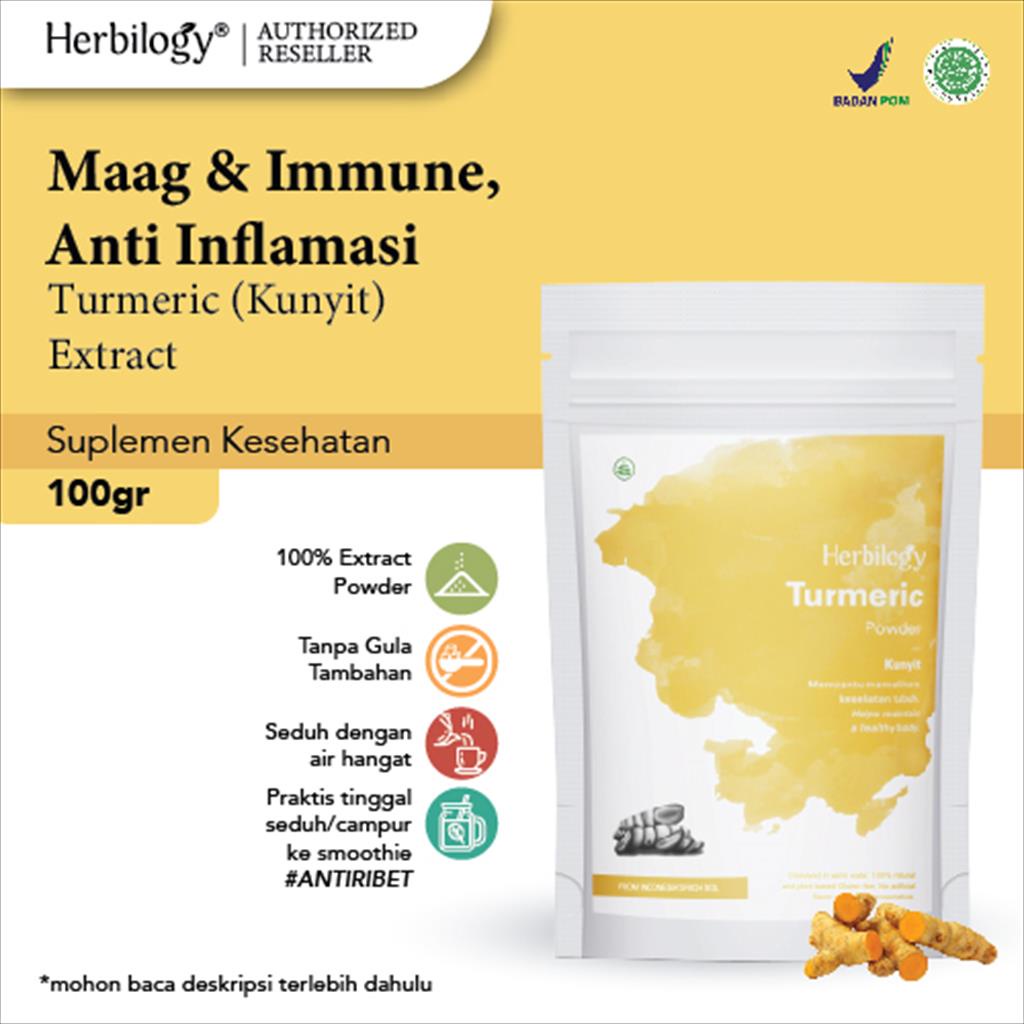 

Herbilogy - Turmeric Extract Powder ( Ekstrak Kunyit Bubuk ) 100 gr