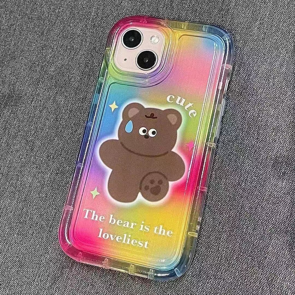 IPHONE Soft Phone Case Kompatibel Untuk Iphone14 13 11 12 Pro XS Max X Xr7 +8 Plus Casing Lucu TPU Silikon Shockproof Cover