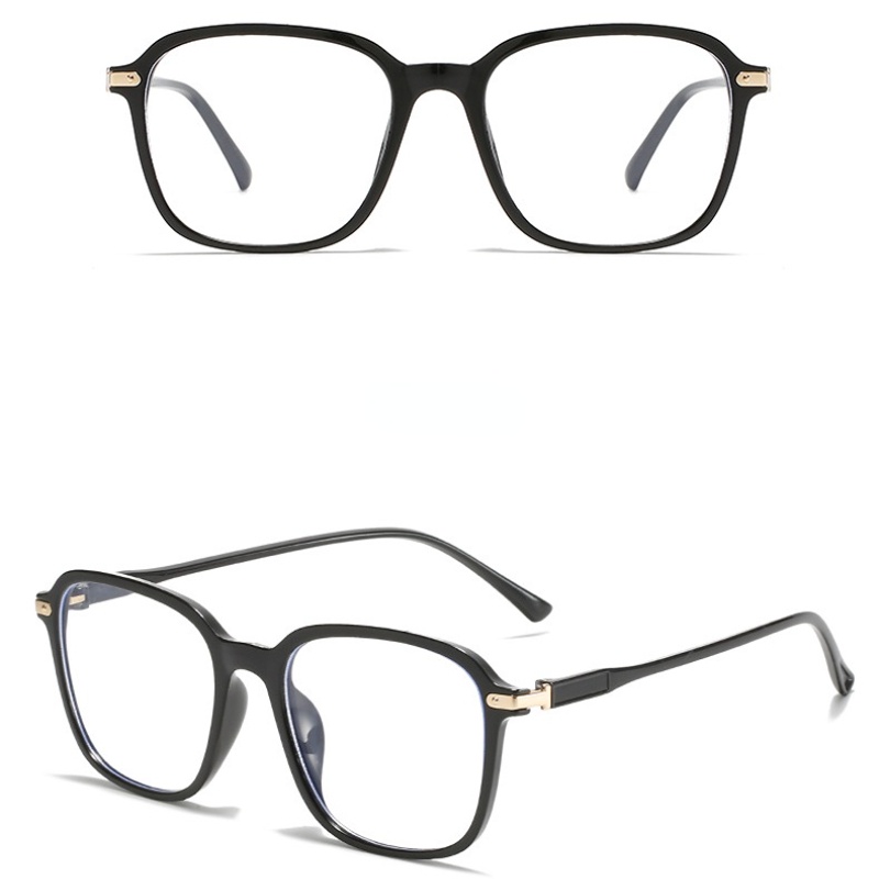 (YUZHU) Korea Fashion Oversized Square Frame Kacamata Baca Anti Radiasi Ultra Ringan HD Plus Eyeglasses