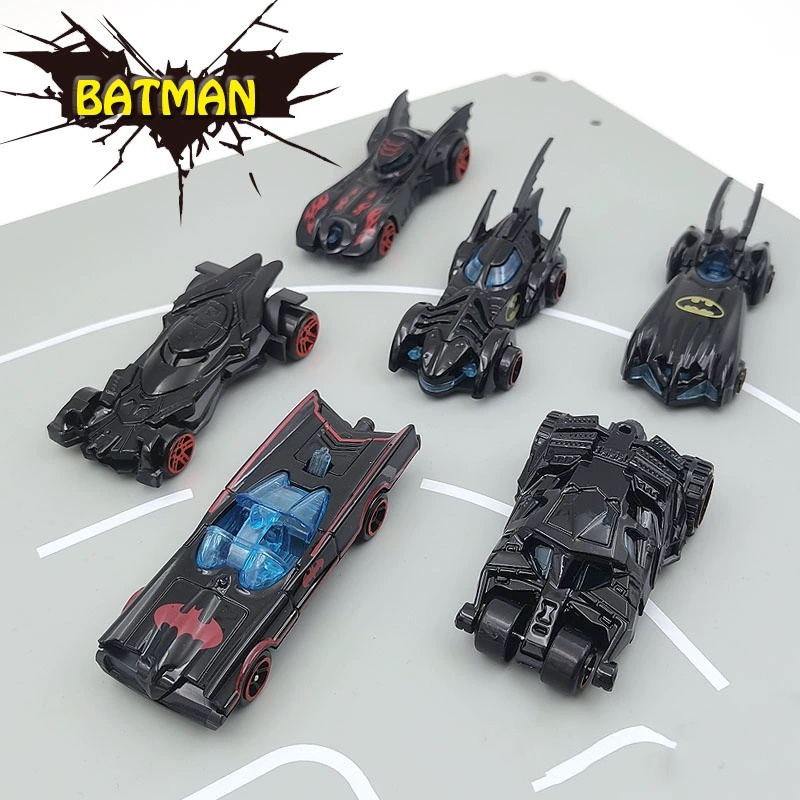 Mainan Mobil Anime Avengers 1:64 Alloy Batmobile Spider Man Thor Captain America Racing Cars Model Mainan Untuk Anak Laki-Laki Anak