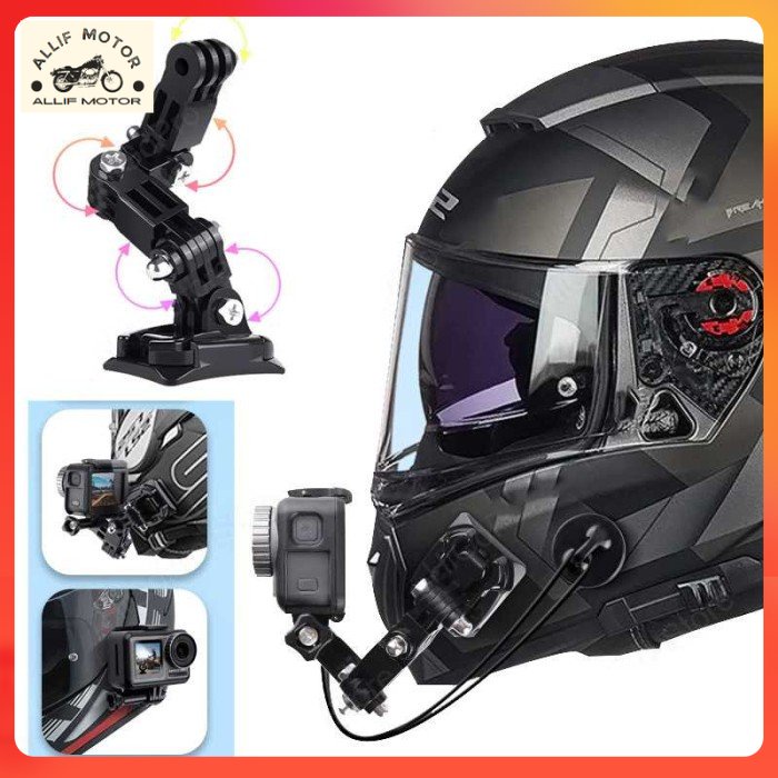 Breket Holder Camera Action Gopro go pro di Helm Motor