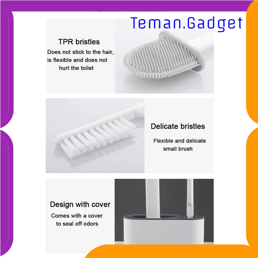 TG - ART BOUSSAC Sikat Toilet Kamar Mandi TPR Silicone Bathroom Brush - HS-338