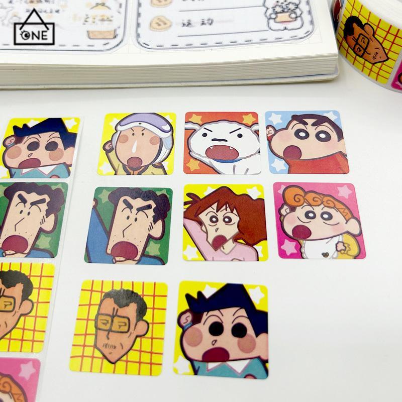 COD❤️Kartun Lucu Bahan Scrapbook Sticker Melody Crayon Shin-chan Line Dog DIY Stiker Dekoratif-A.one