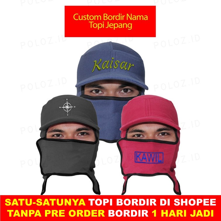 TOPI JEPANG BORDIR NAMA TOPI JEPANG CUSTOM TULISAN