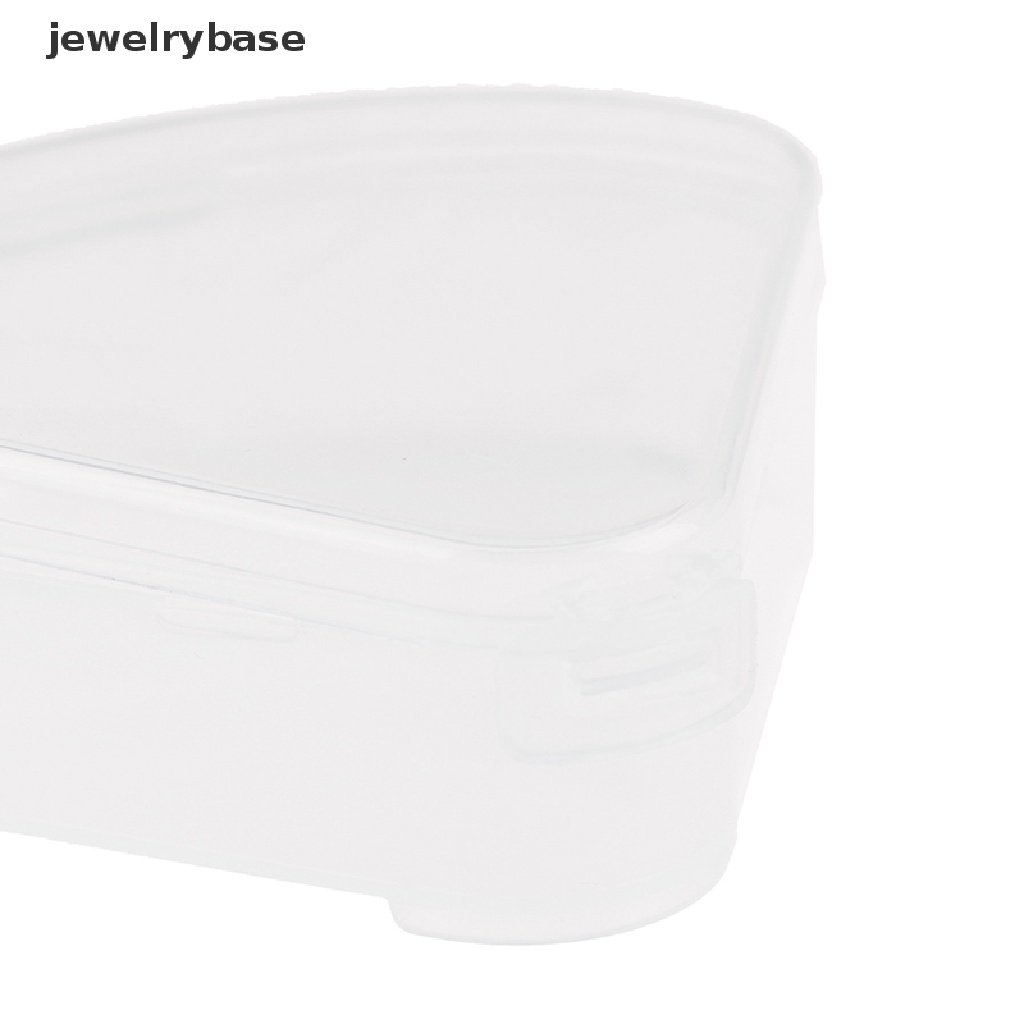 [jewelrybase] Spons Segitiga Portabel Transparan Tas Kosmetik Makeup Puff Box Tempat Penyimpanan Butik