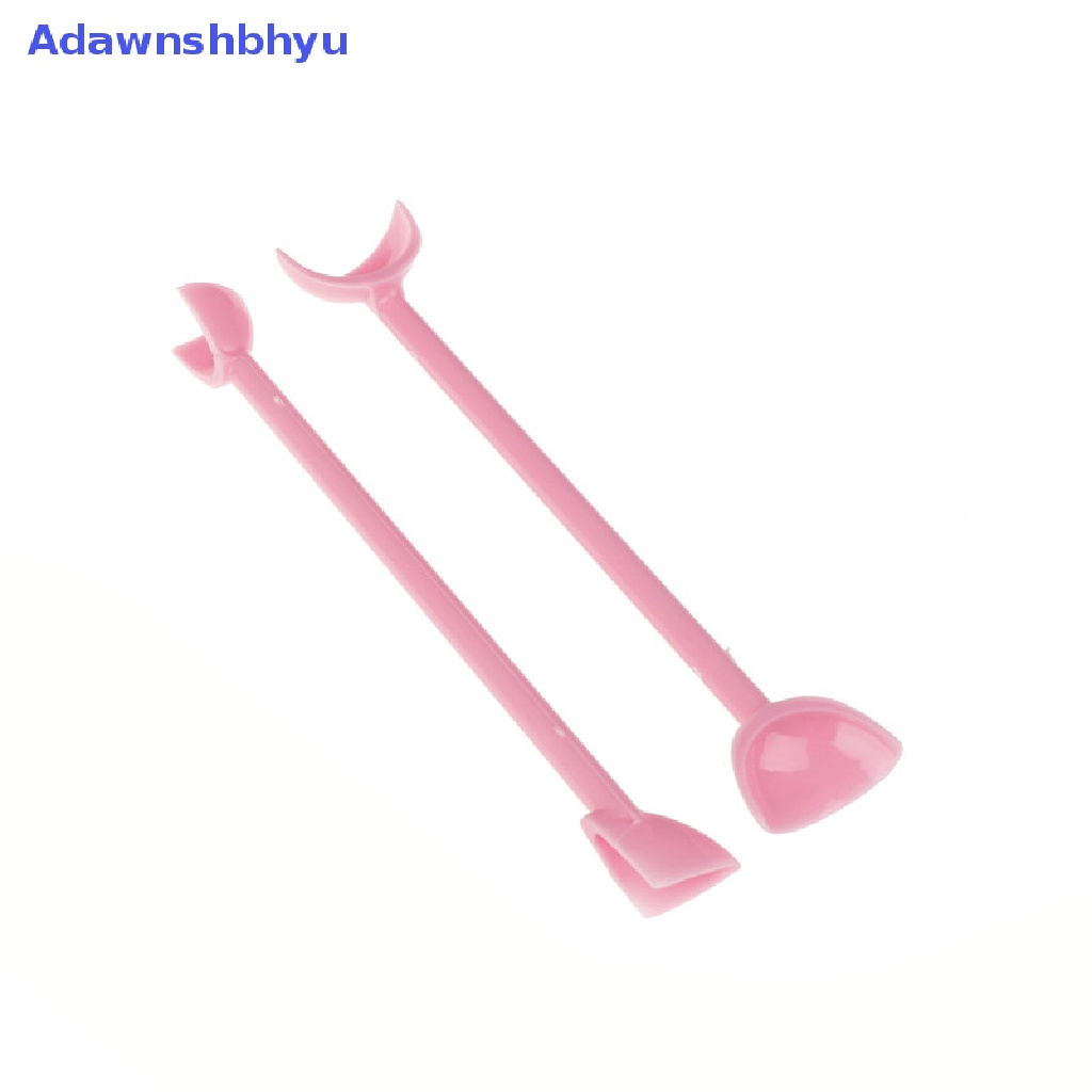 Adhyu 2pcs radian Alat Cetakan Kerut fondant cutter Plastik Cetakan Kue decorag tool ID