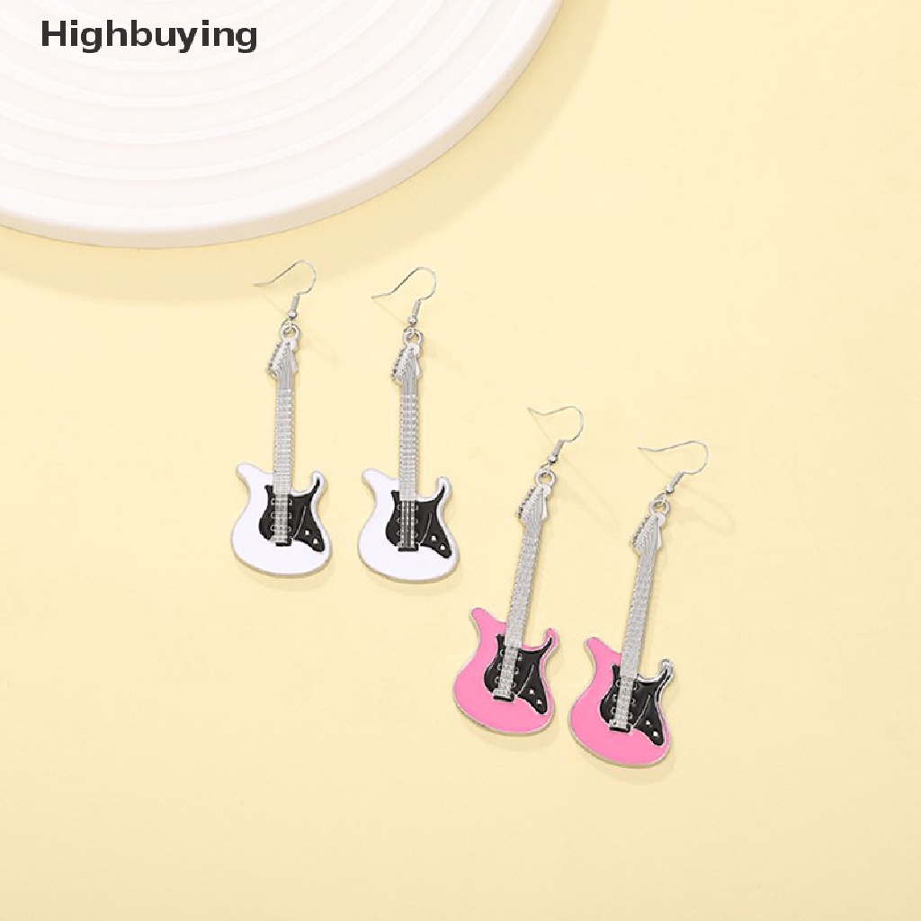 Hbid Anting Gitar Klasik Akrilik Vintage Gitar Elektrik Drop Earring Perempuan Instrumen Alat Musik Anting Glory