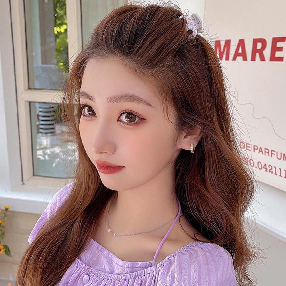 Agustinina Cakar Rambut Bunga Untuk Gadis Manis Klip Hiu Akrilik Baru Heardress Ponytail Holder Fashion Hiasan Kepala Bunga Korea Hiu Klip