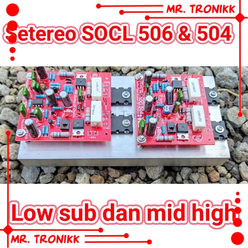kit SETEREO SOCL 506 & 504  LOW SUB DAN MID HIGH SILAHKAN RIQUES Kualitas Bagus