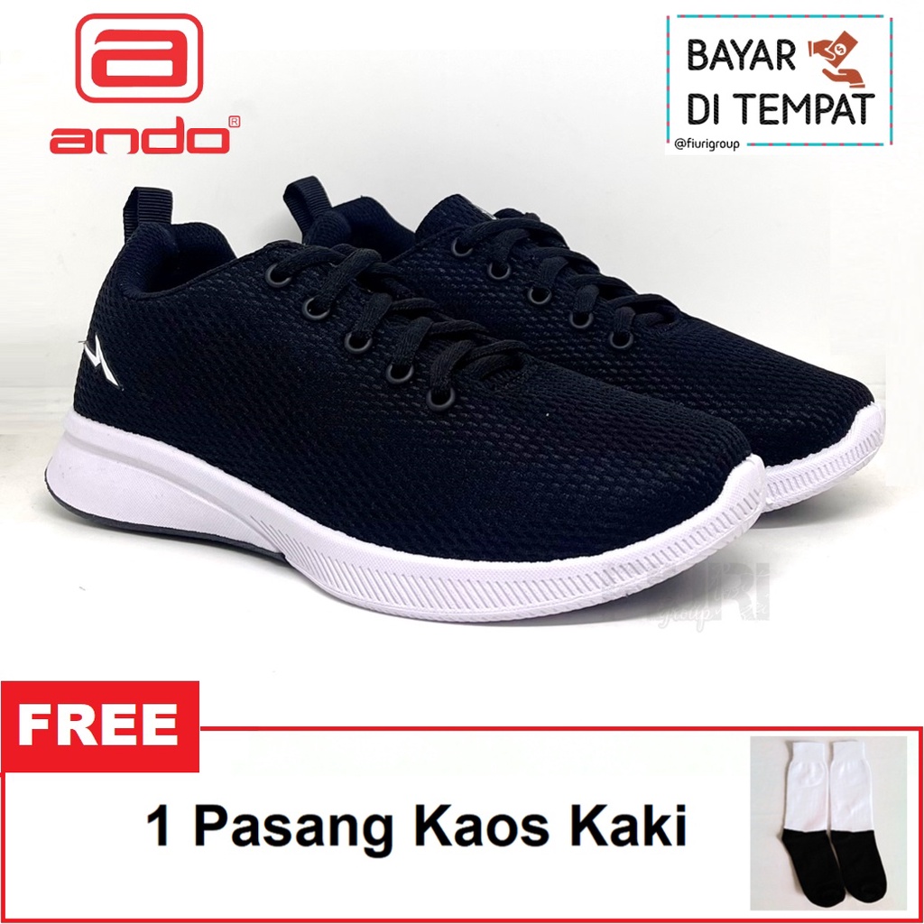 FIURI - ANDO - SIP 33 33-40 HITAM PUTIH - SEPATU SNEAKERS SPORT KANVAS SOL KARET WANITA PRIA - SEPATU KETS TRENDY ANAK PEREMPUAN LAKI-LAKI - SEPATU OLAHRAGA LARI FITNES SENAM KERJA KULIAH SEKOLAH SD SMP SMA BERTALI CEWEK COWOK MURAH PROMO DISKON