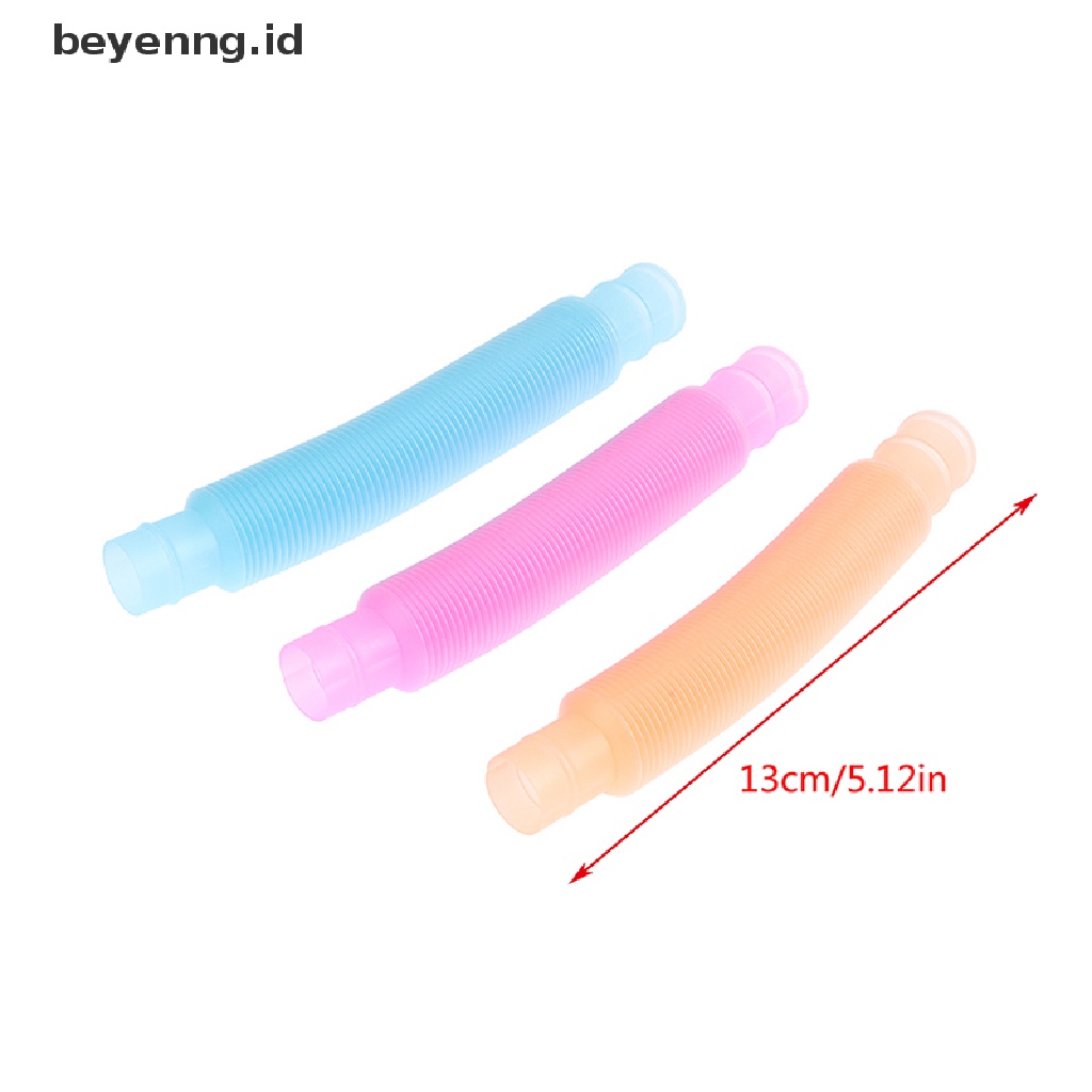 Beyen 5Pcs Sensory Luminous Pop Tube Fidget Toy Bellow Stress ADHD Autism Anxiety ID