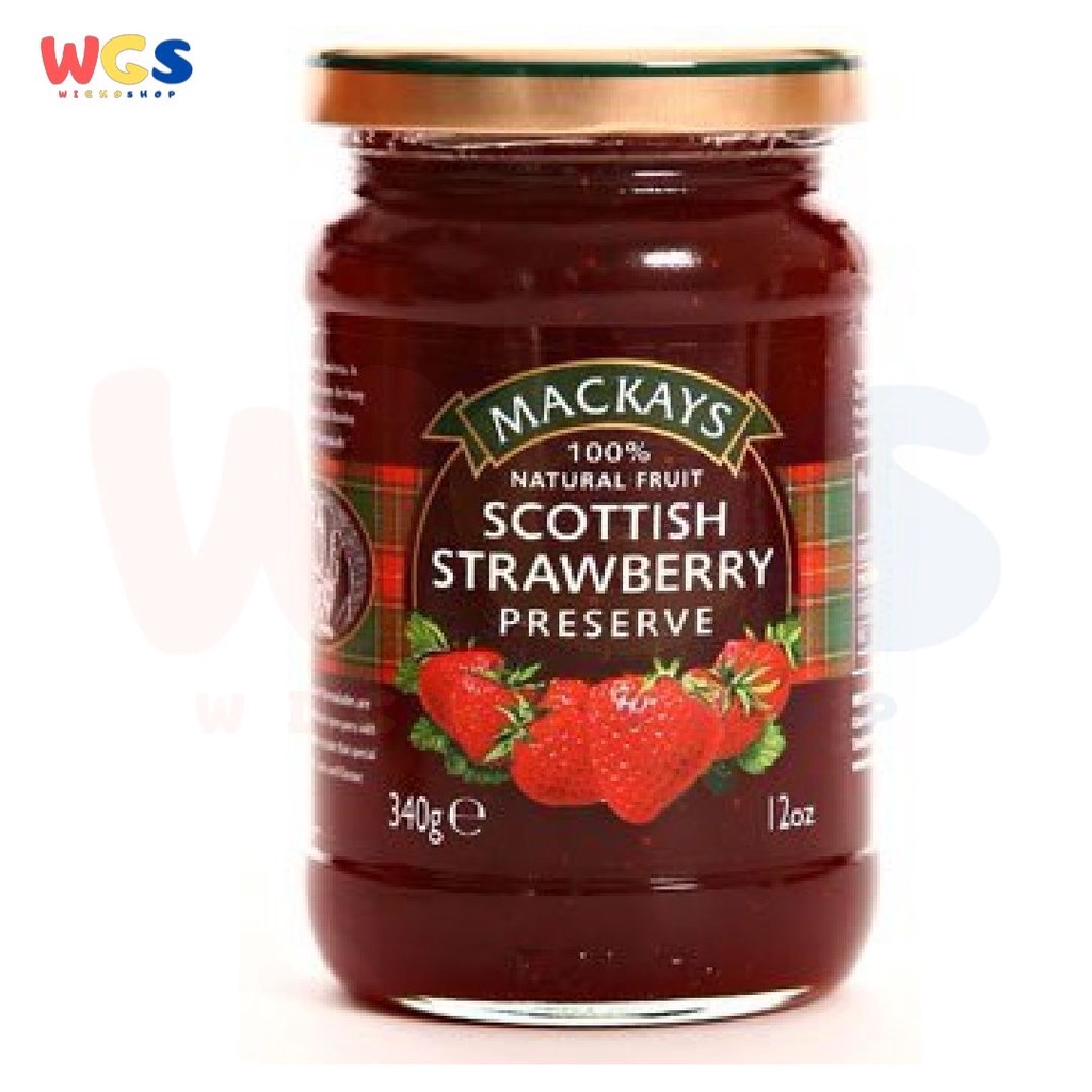 Selai Mackays Scottish Strawberry Preserve Jam 340 gr - Selai Stroberi