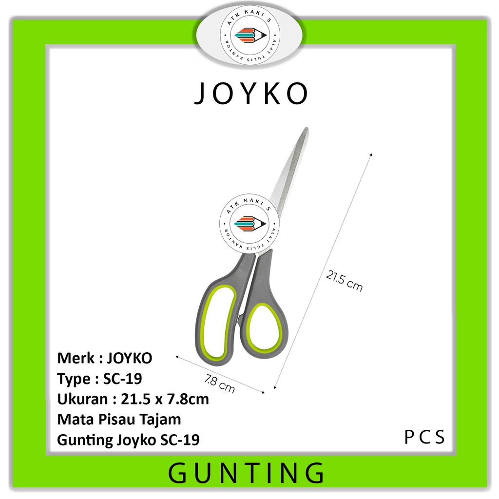

JOYKO - Scissor Gunting Besar SC-19 - Pcs