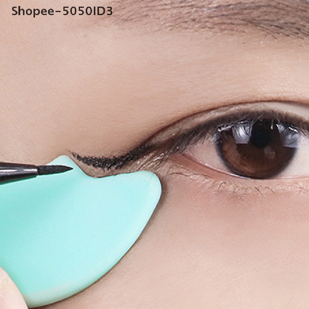 [HOT] Silicone Eyeliner Stencils Eyeshadow Pad Wanita Makeup Eyeshadow Aplikator [ID]