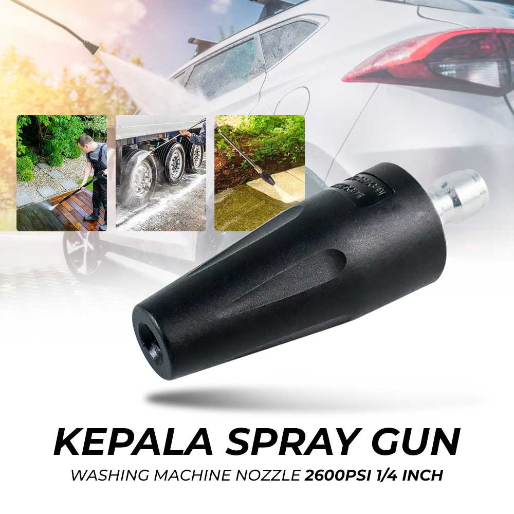 Kaikarai Kepala Nozzle Spray Gun Washing Machine 2600PSI 1/4 Inch - 035 ( Mughnii )