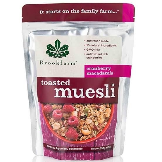 

Brookfarm Toasted Muesli Cranberry Macadamia 350gr BrookFarm AUSTRALIA