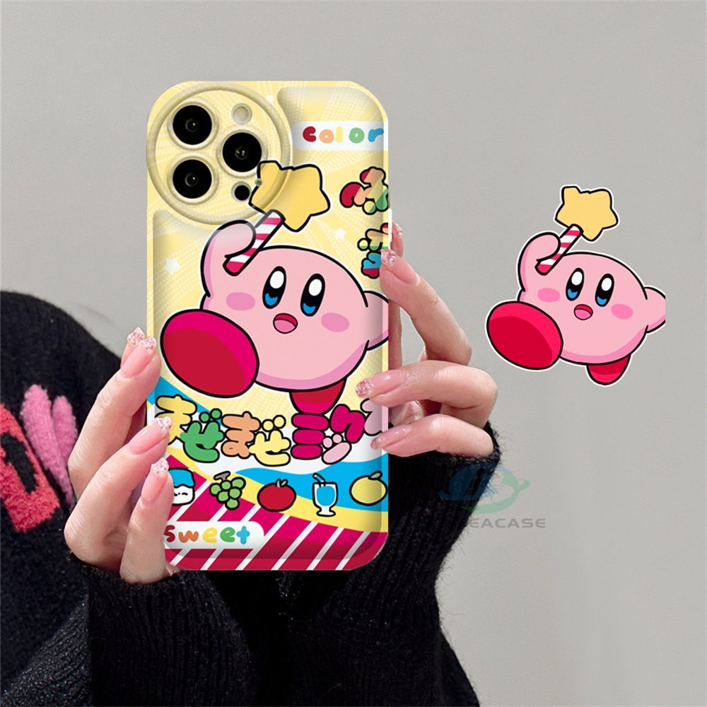 Realme 10 C15 C12 C25S C11 C20 realme5 5i 6i C3 8i C21Y C25Y Kartun Lucu Kirby Silikon Airbag Case Binteacase