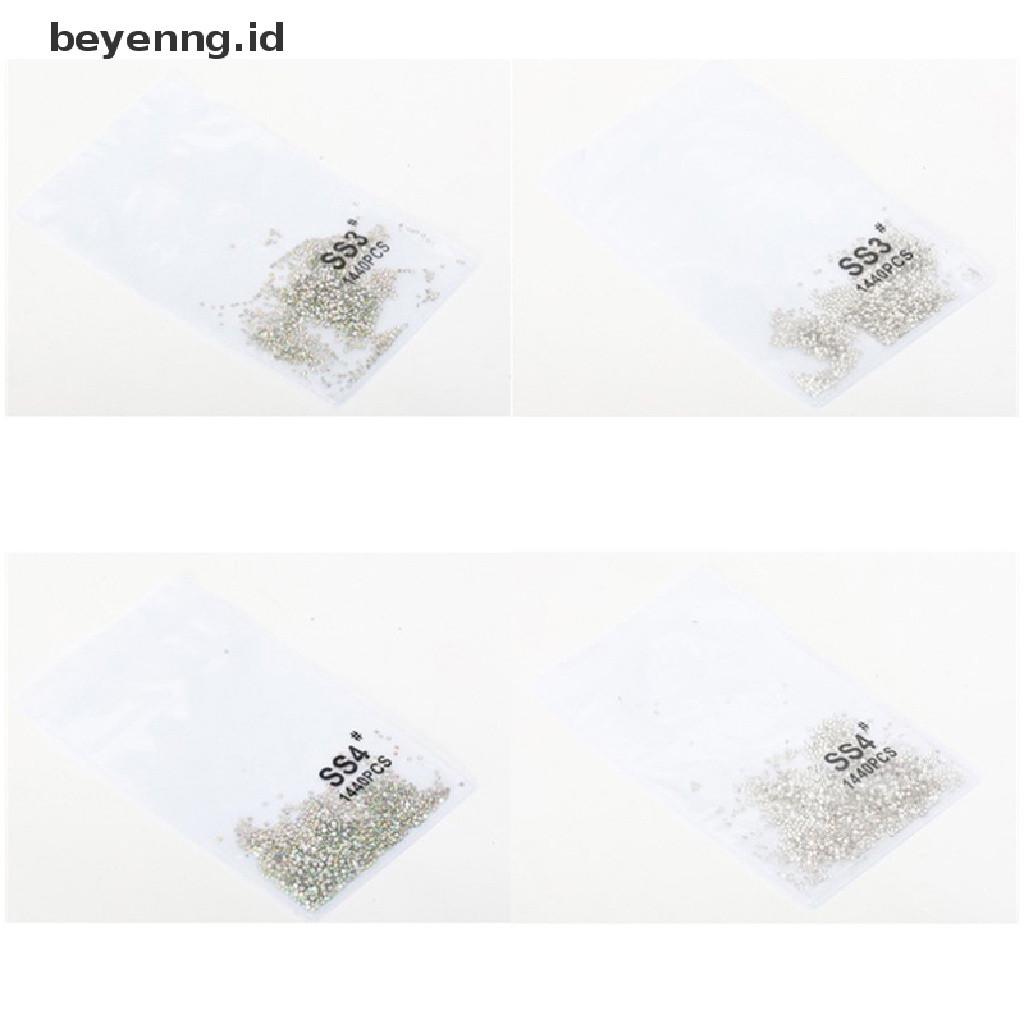 Beyen 1440Pcs Batu Nail Art Kristal Flatback Berlian Imitasi Untuk Nail Art DIY Manicure ID