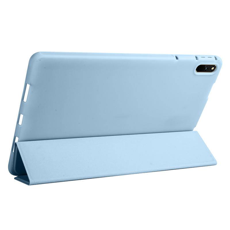 Untuk Huawei MatePad Pro C5e 12.6 10.8 2021 2019 Case Lipat Berdiri Lembut TPU Kembali Untuk Huawei MediaPad M6 10.8 8.4 inch Tablet Cover