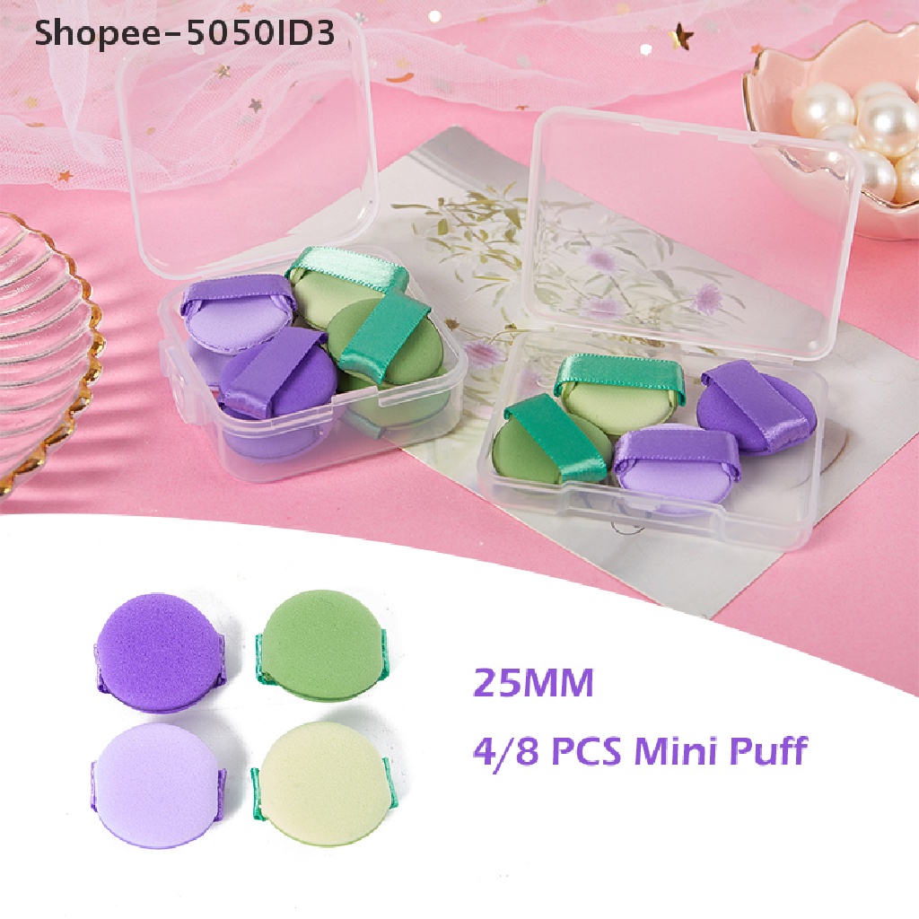 [HOT] 4/8pcs Puff Kosmetik Mini Bentuk Jari Jempol Air Cushion Spons Alat Makeup [ID]