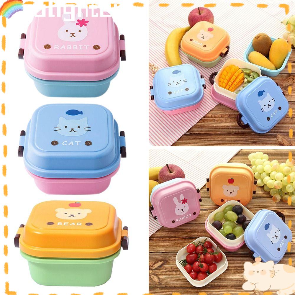 SOLIGHTER Food Storage Box Portable Household Kitchen Tableware Camping Children's Bento Boxes